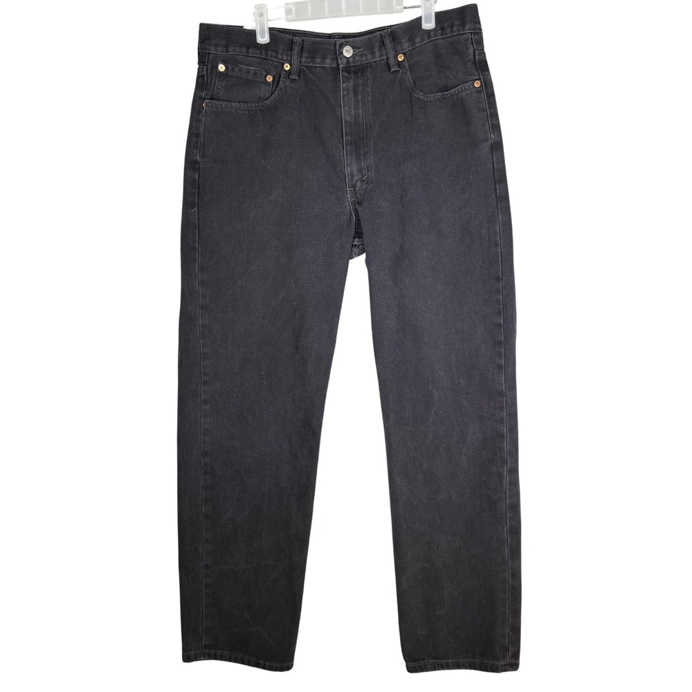 Levis 550 Jeans Mens 38x34 Black Relaxed Tapered Fit Denim Pants 90s